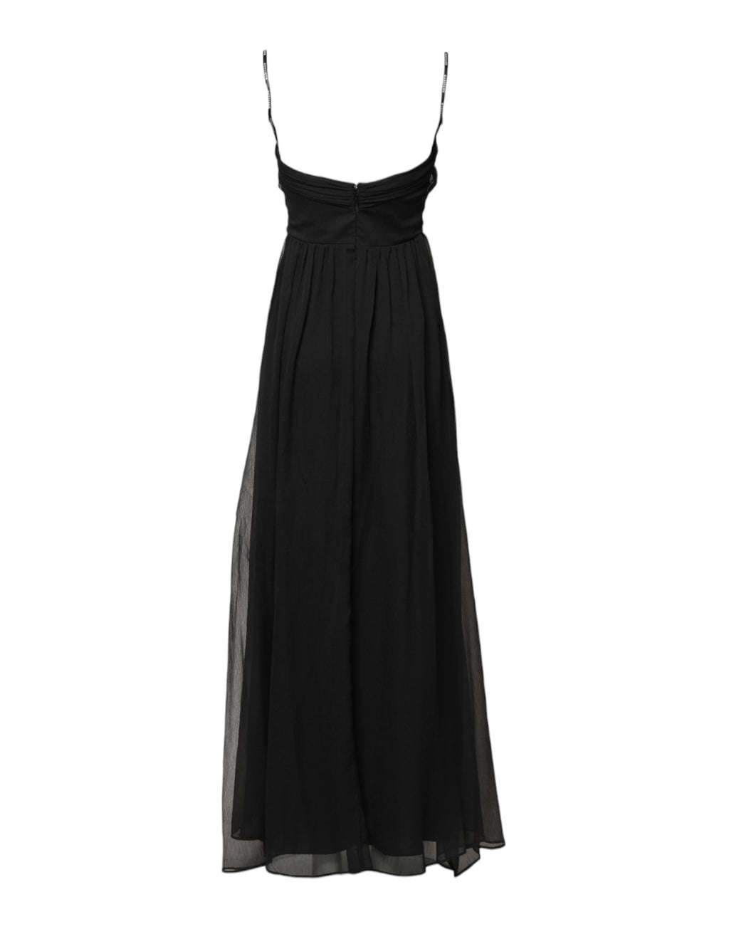 Marciano by Guess Schwarzes ärmelloses langes Kleid aus Tüll und Perlen