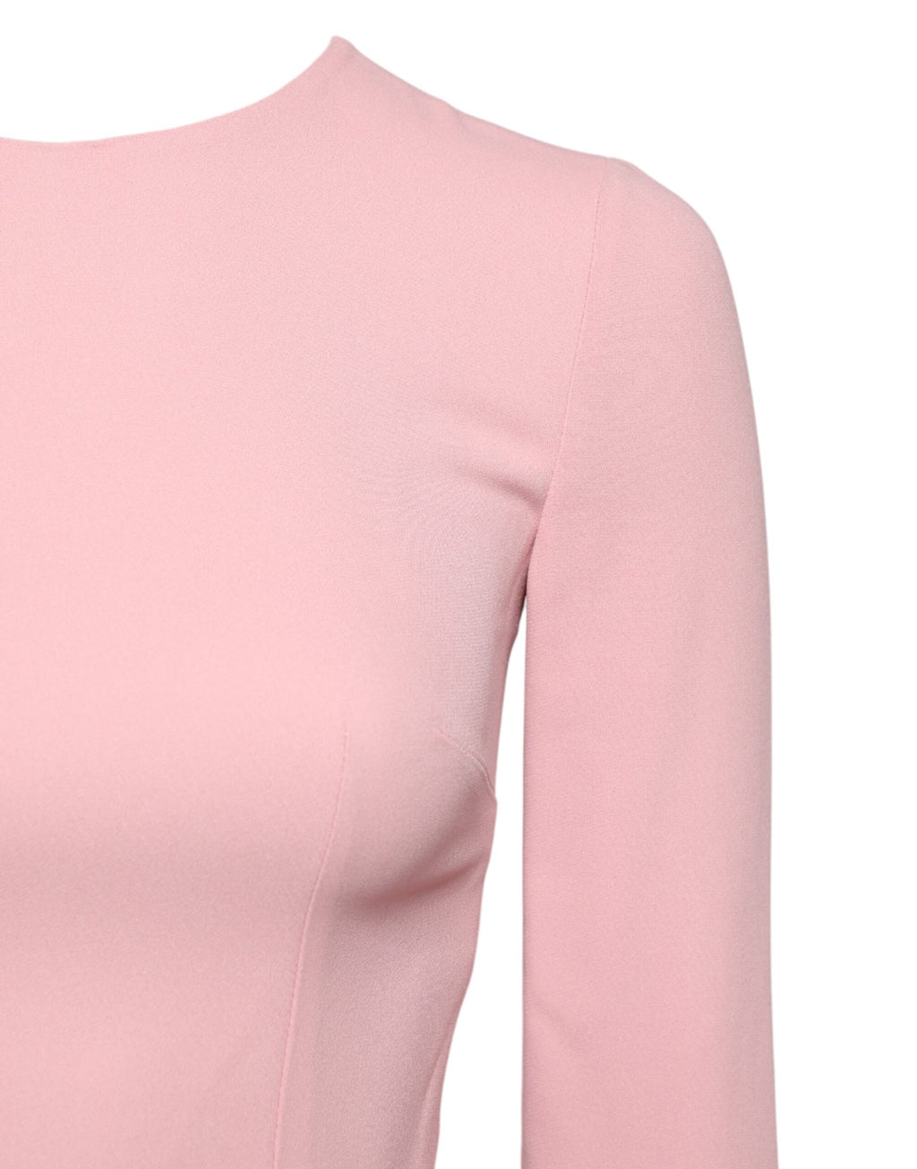 Dolce & Gabbana Rosa Viskose 3/4 Ärmel Etuikleid Midikleid