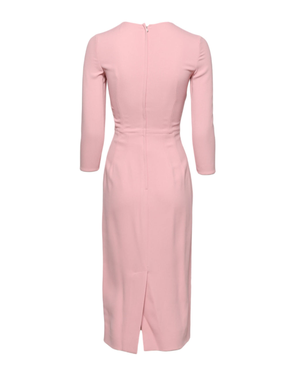 Dolce & Gabbana Rosa Viskose 3/4 Ärmel Etuikleid Midikleid