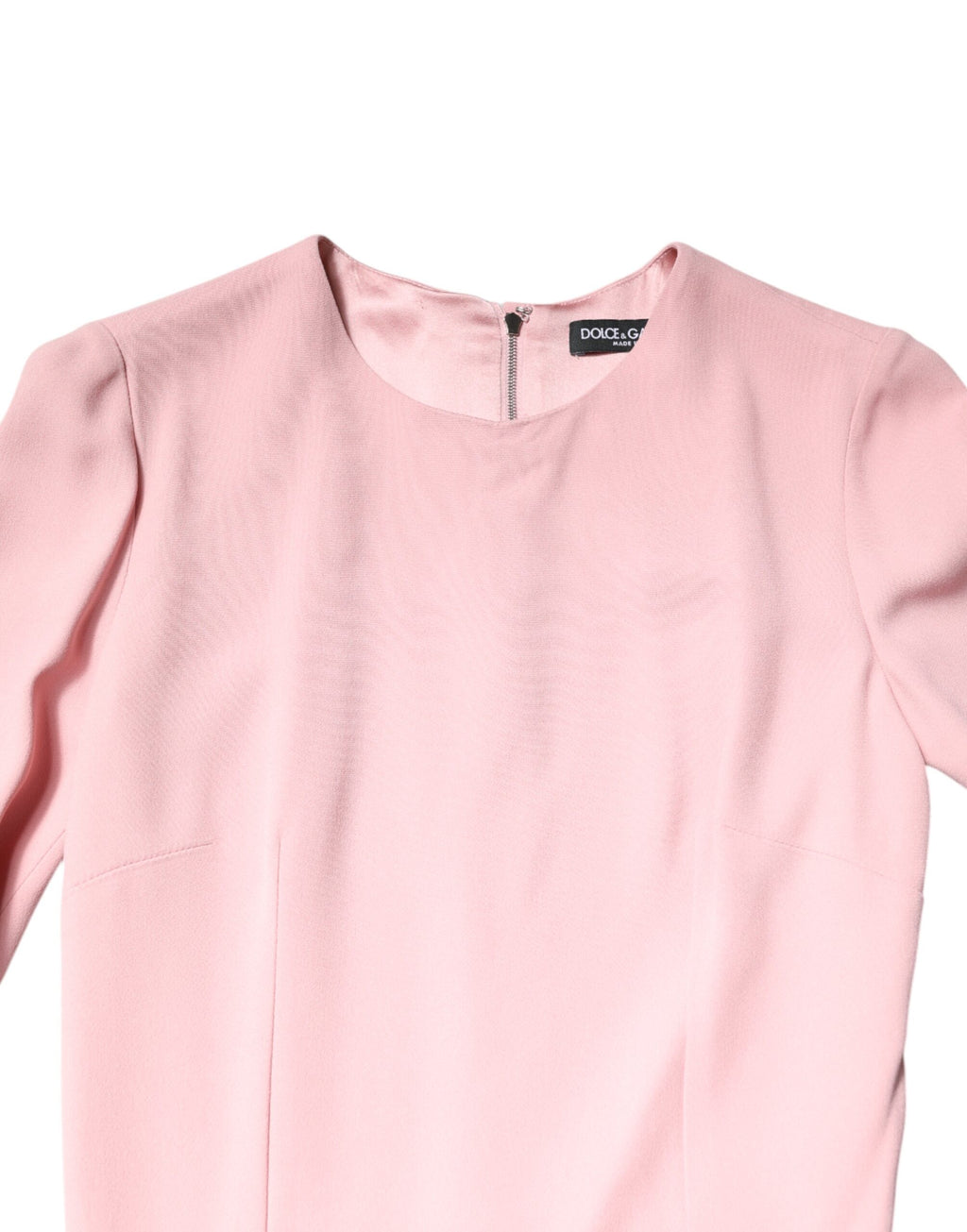 Dolce & Gabbana Rosa Viskose 3/4 Ärmel Etuikleid Midikleid