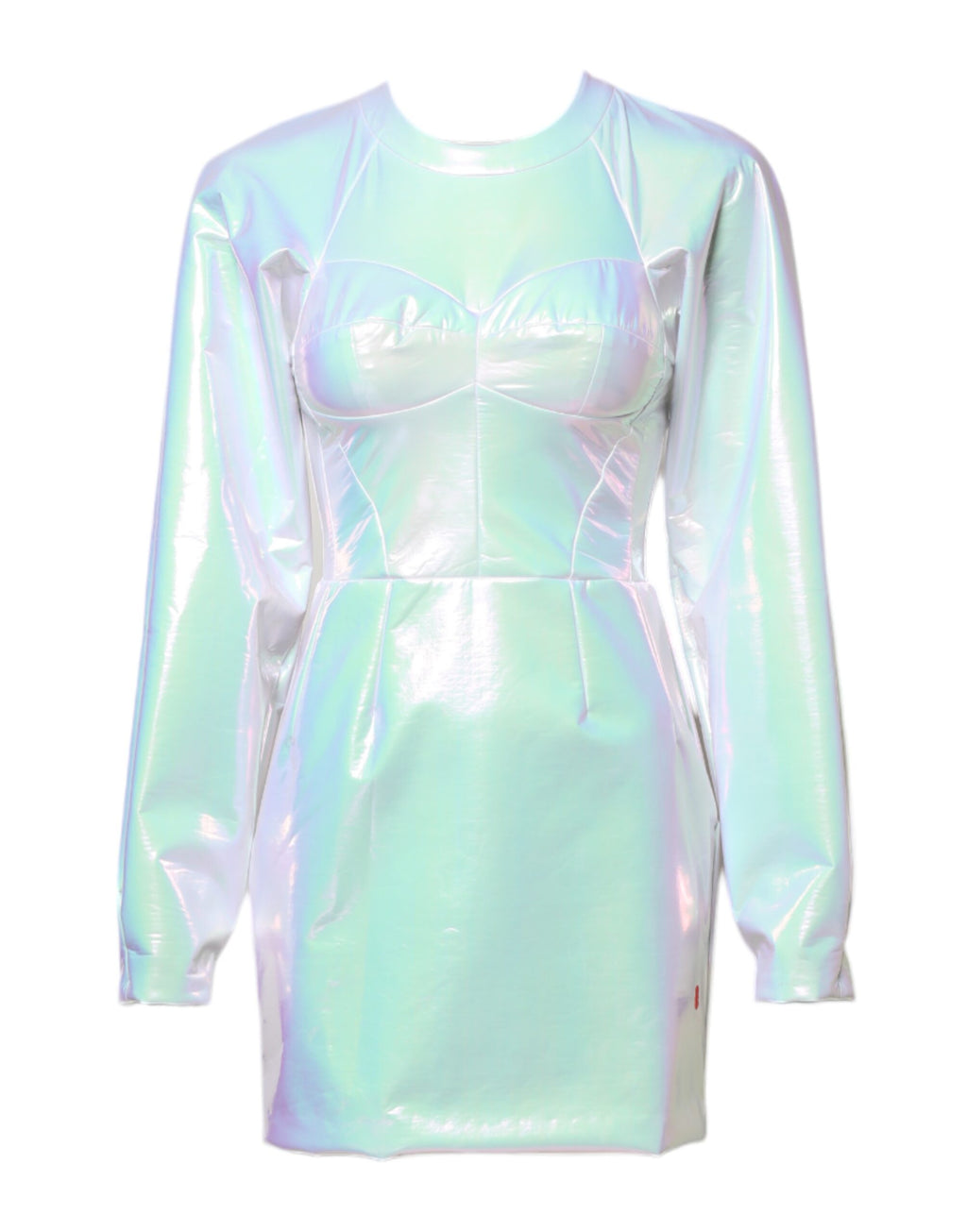 Dolce & Gabbana Weißes langärmeliges Bodycon-Minikleid