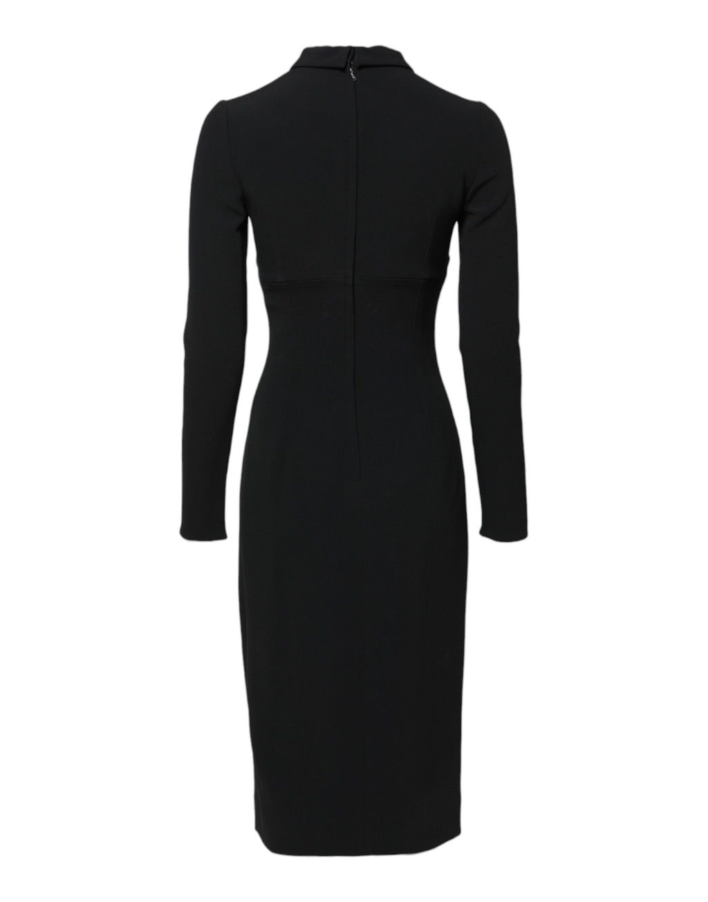 Dolce & Gabbana Schwarzes langärmeliges Bodycon Etuikleid Midikleid