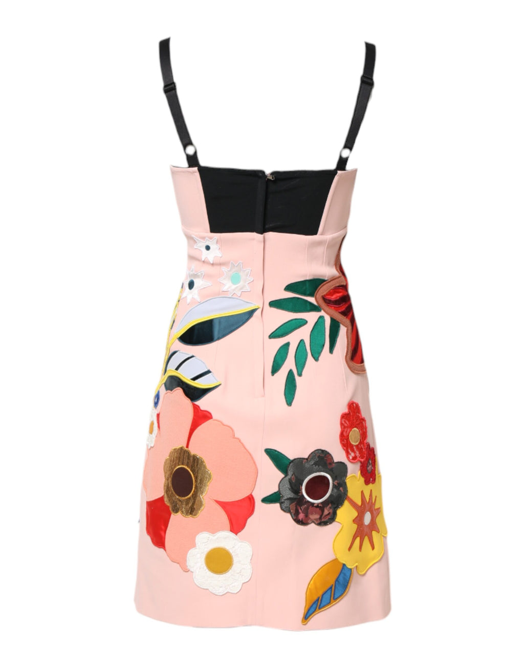 Dolce & Gabbana Rosa Spaghetti-Träger-Minikleid mit Blumenmuster