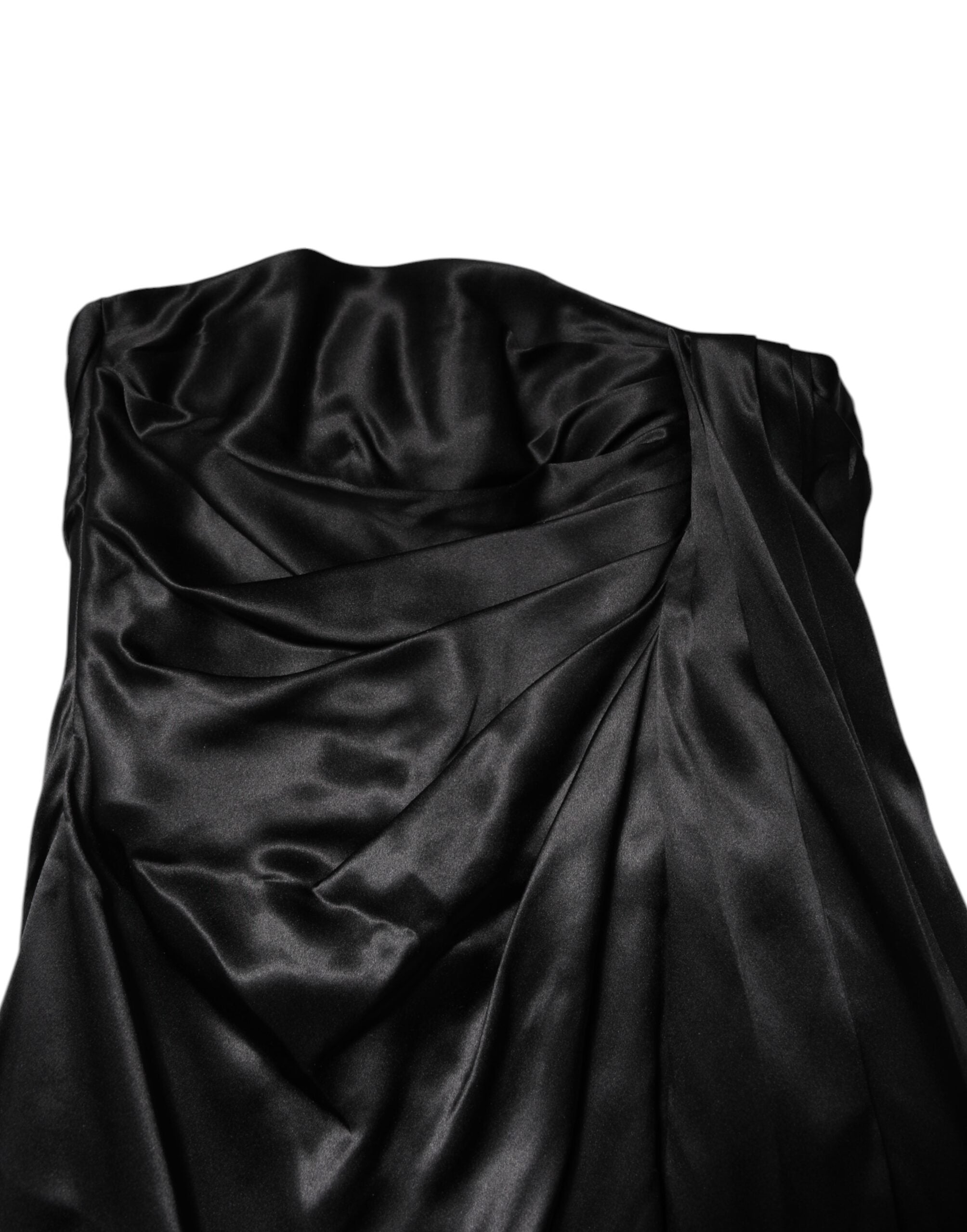 Dolce & Gabbana Schwarzes trägerloses Etuikleid in A-Linie Mini-Kleid
