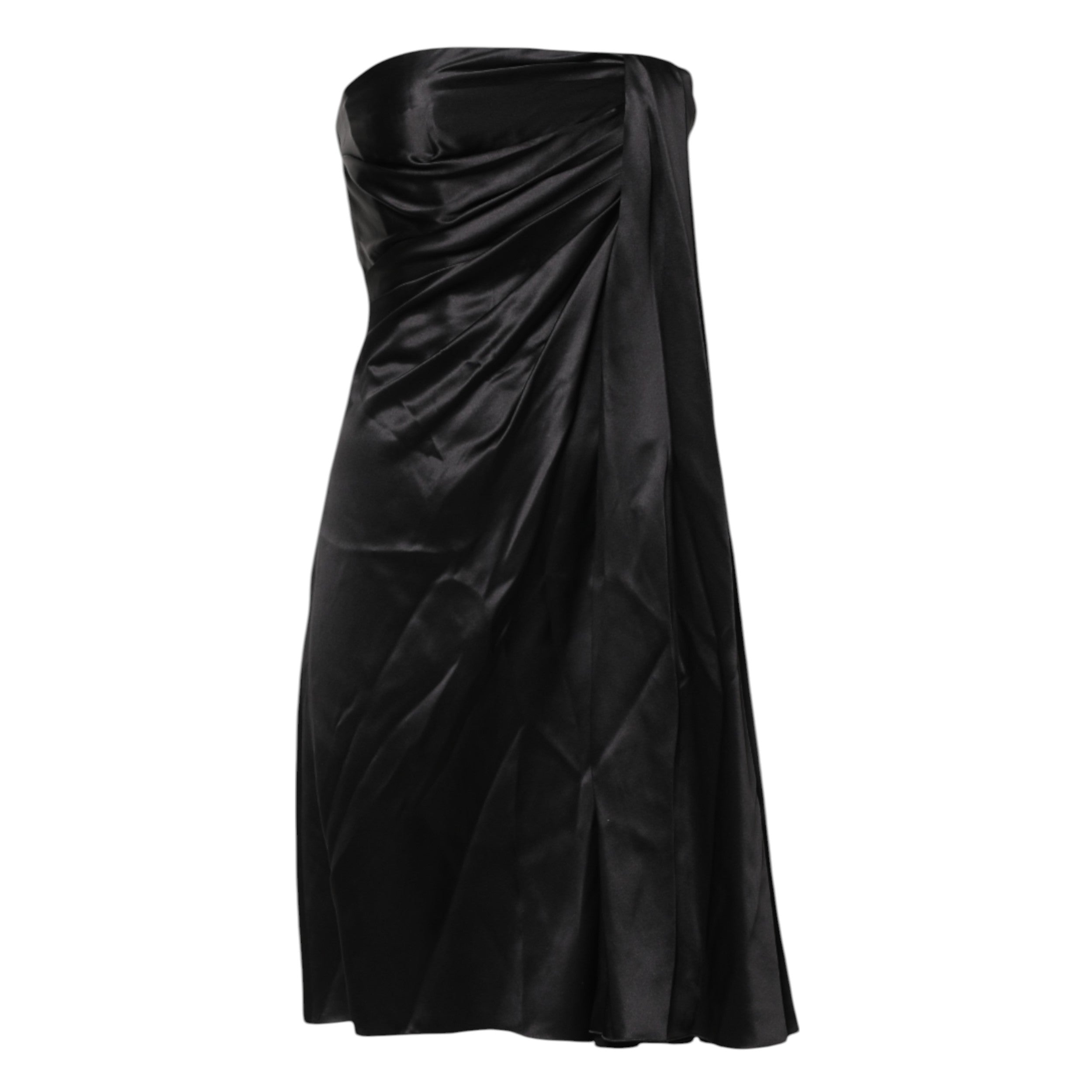 Dolce & Gabbana Schwarzes trägerloses Etuikleid in A-Linie Mini-Kleid
