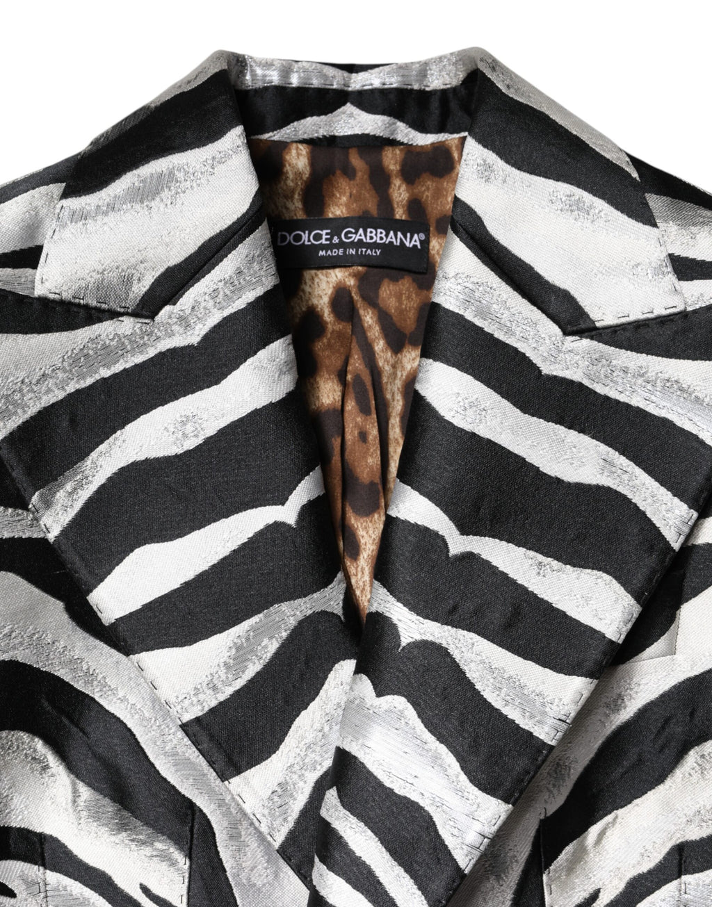 Dolce & Gabbana Schwarz Weiß Polyester Frauen Blazer Jacke