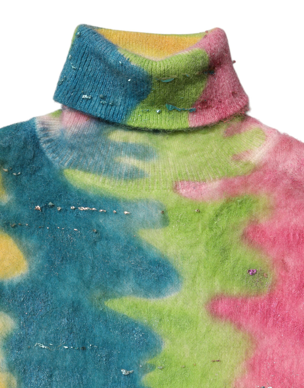 Dolce & Gabbana Multicolor Mohair Rollkragenpullover Pullover