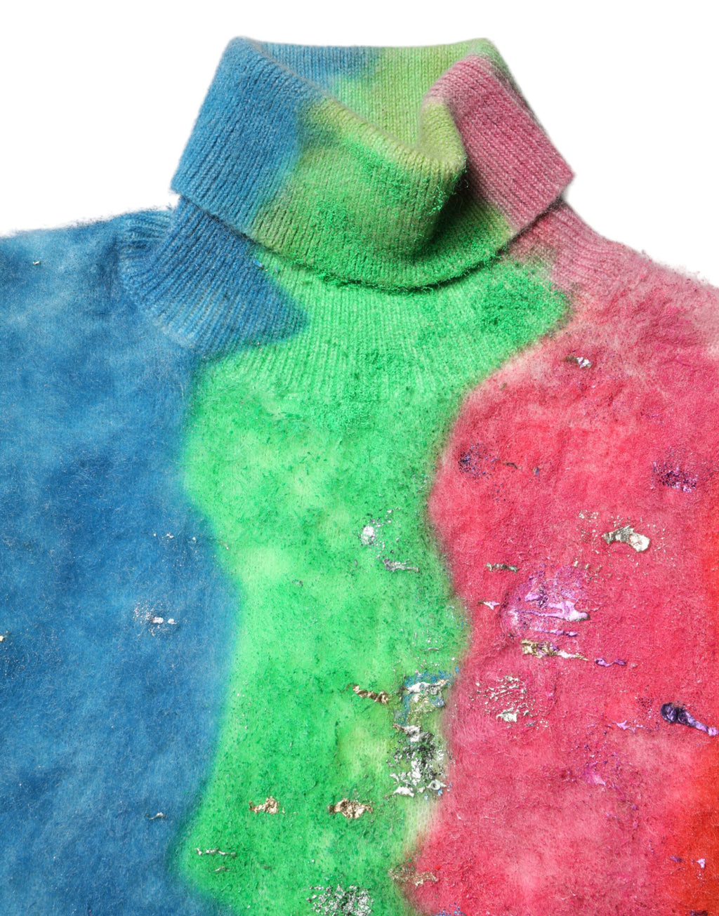 Dolce & Gabbana Multicolor Mohair Rollkragenpullover Pullover