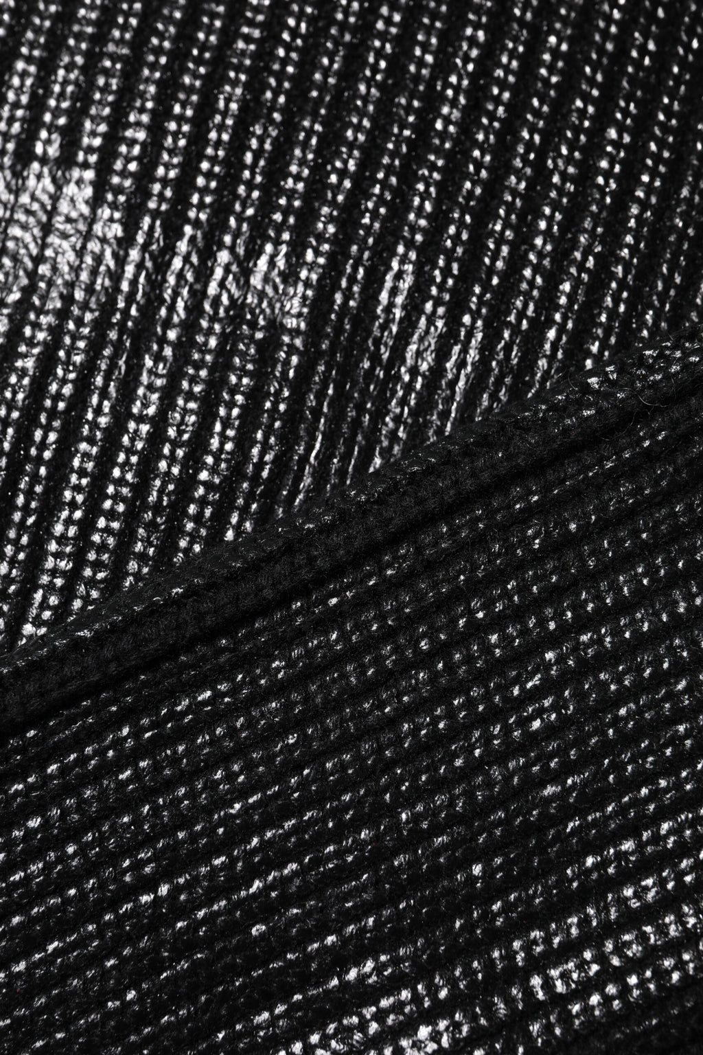 Dolce & Gabbana Schwarzes langärmeliges Rollkragen-Top aus Wolle