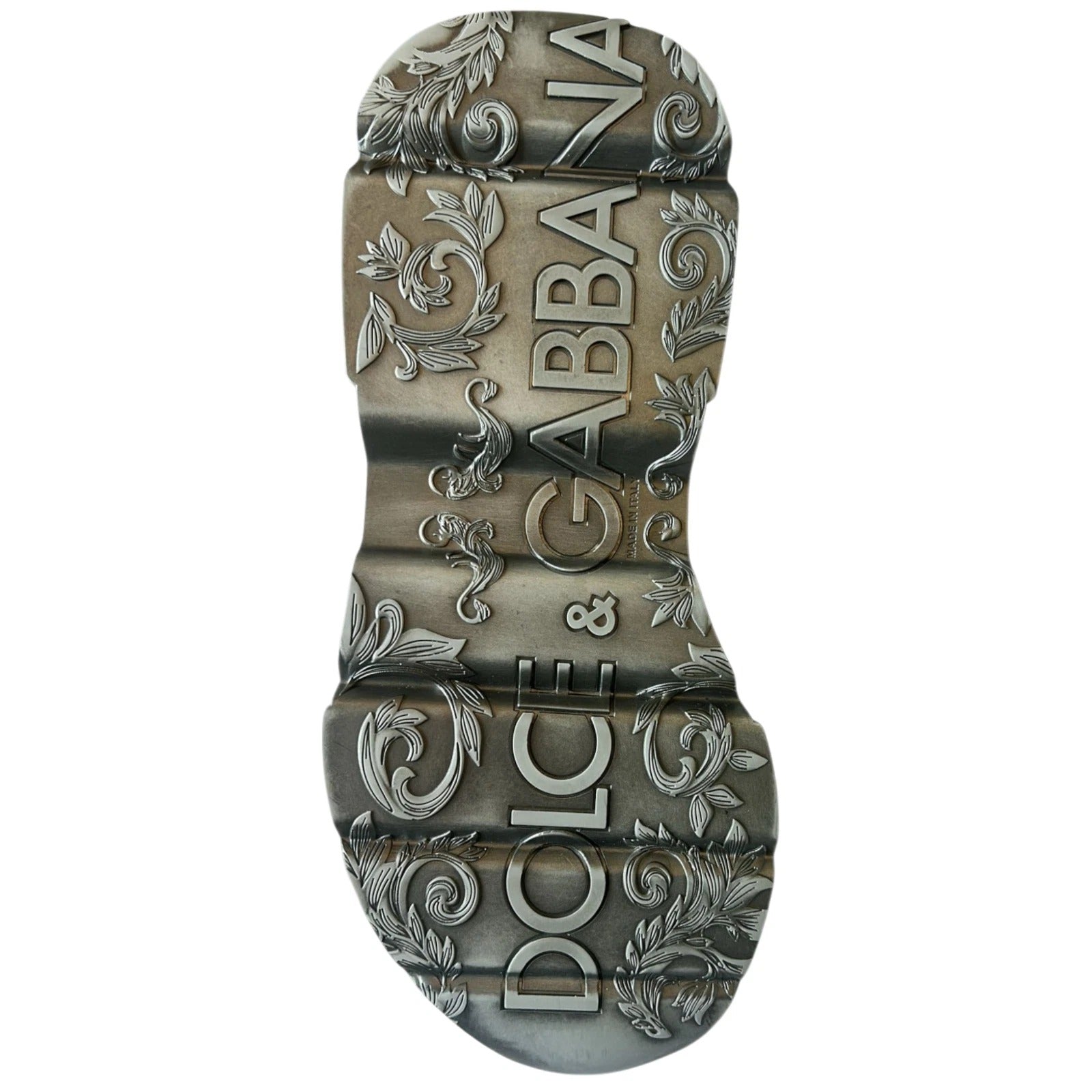 Dolce & Gabbana Weiß Silber DAYMASTER Leder Turnschuhe Schuhe