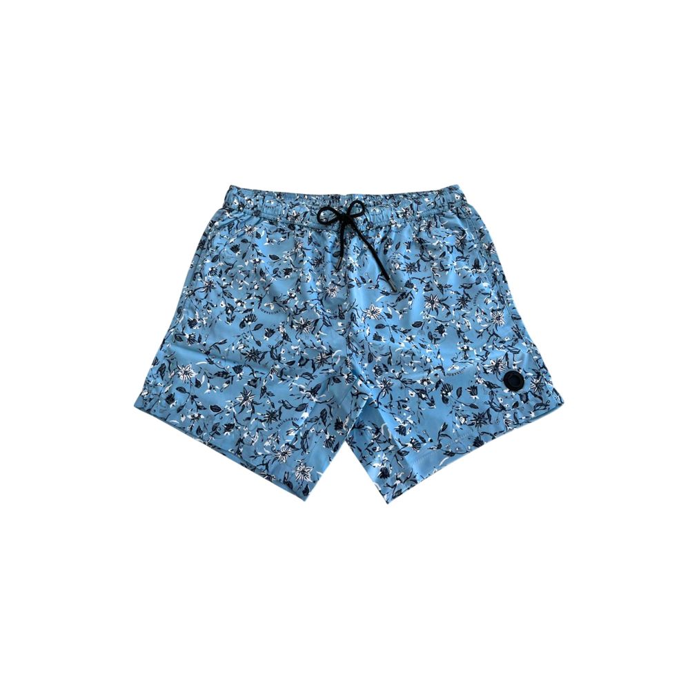Trussardi Beachwear Hellblaue Polyester Herren Badeshorts
