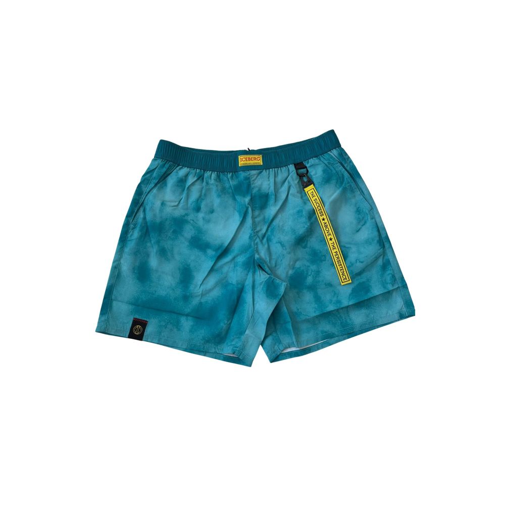 Iceberg Hellblaue Polyester Herren-Badeshorts