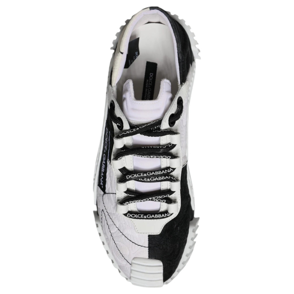 Dolce & Gabbana Weiß Schwarz Low Top NS1 Turnschuhe Schuhe