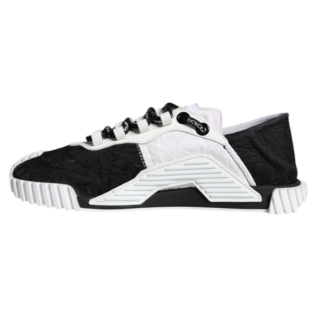 Dolce & Gabbana Weiß Schwarz Low Top NS1 Turnschuhe Schuhe