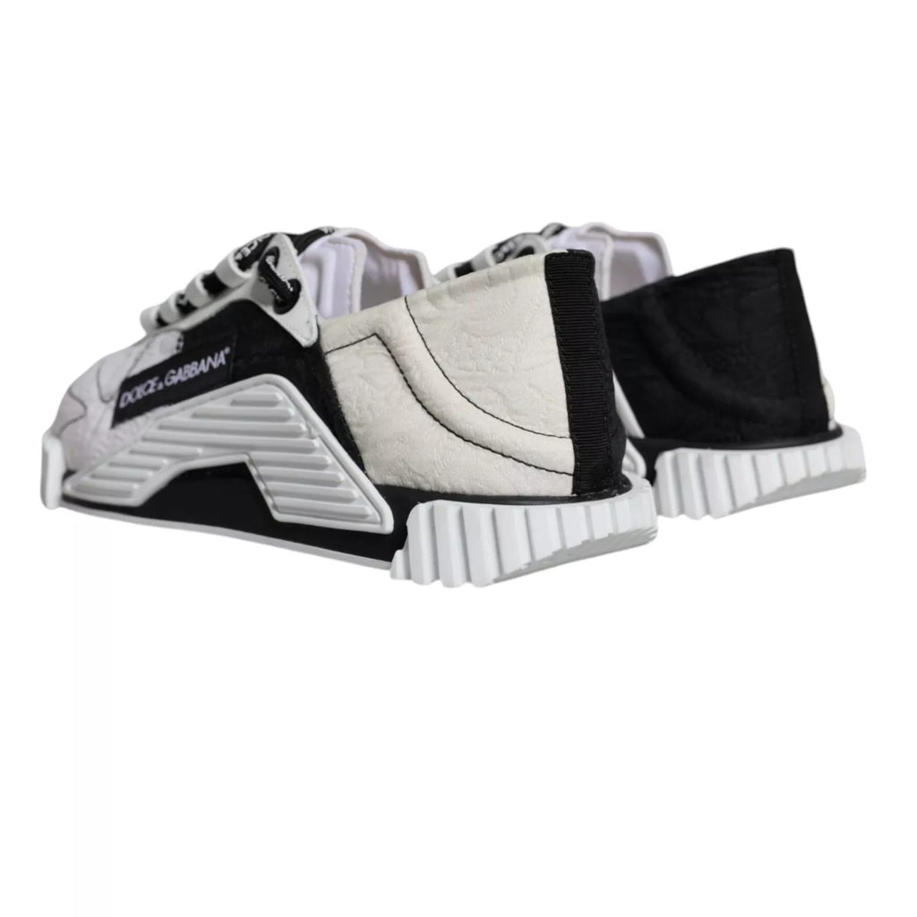 Dolce & Gabbana Weiß Schwarz Low Top NS1 Turnschuhe Schuhe