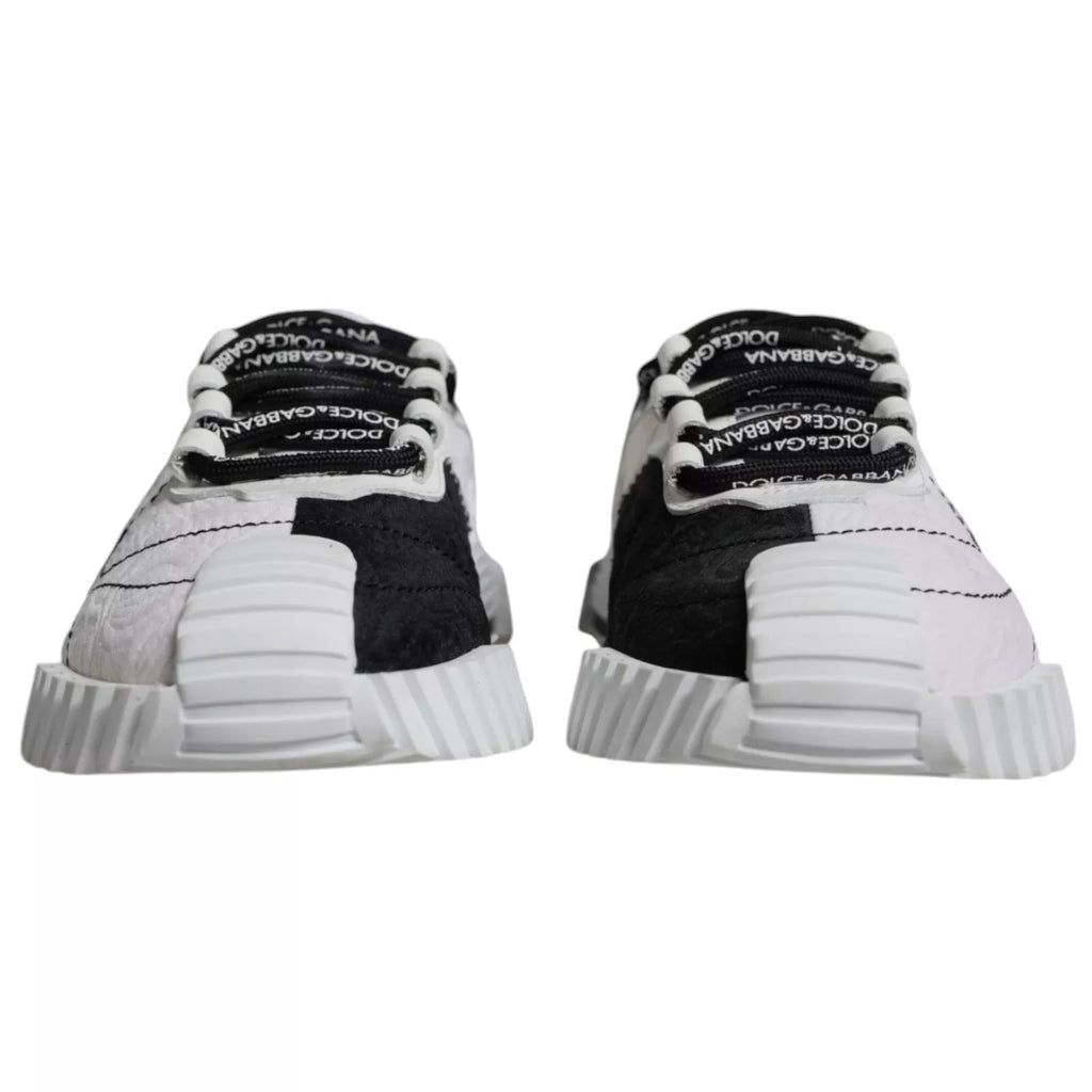 Dolce & Gabbana Weiß Schwarz Low Top NS1 Turnschuhe Schuhe