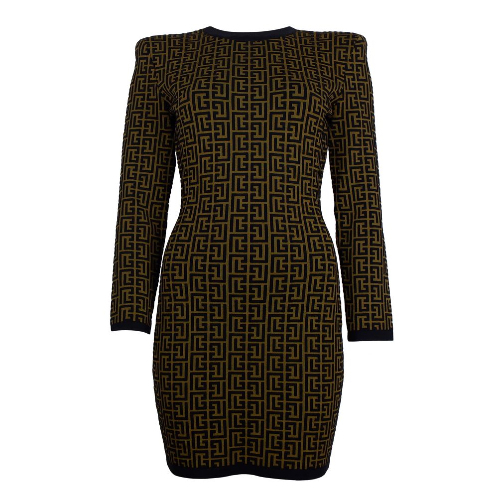 Balmain Braunes Wollkleid