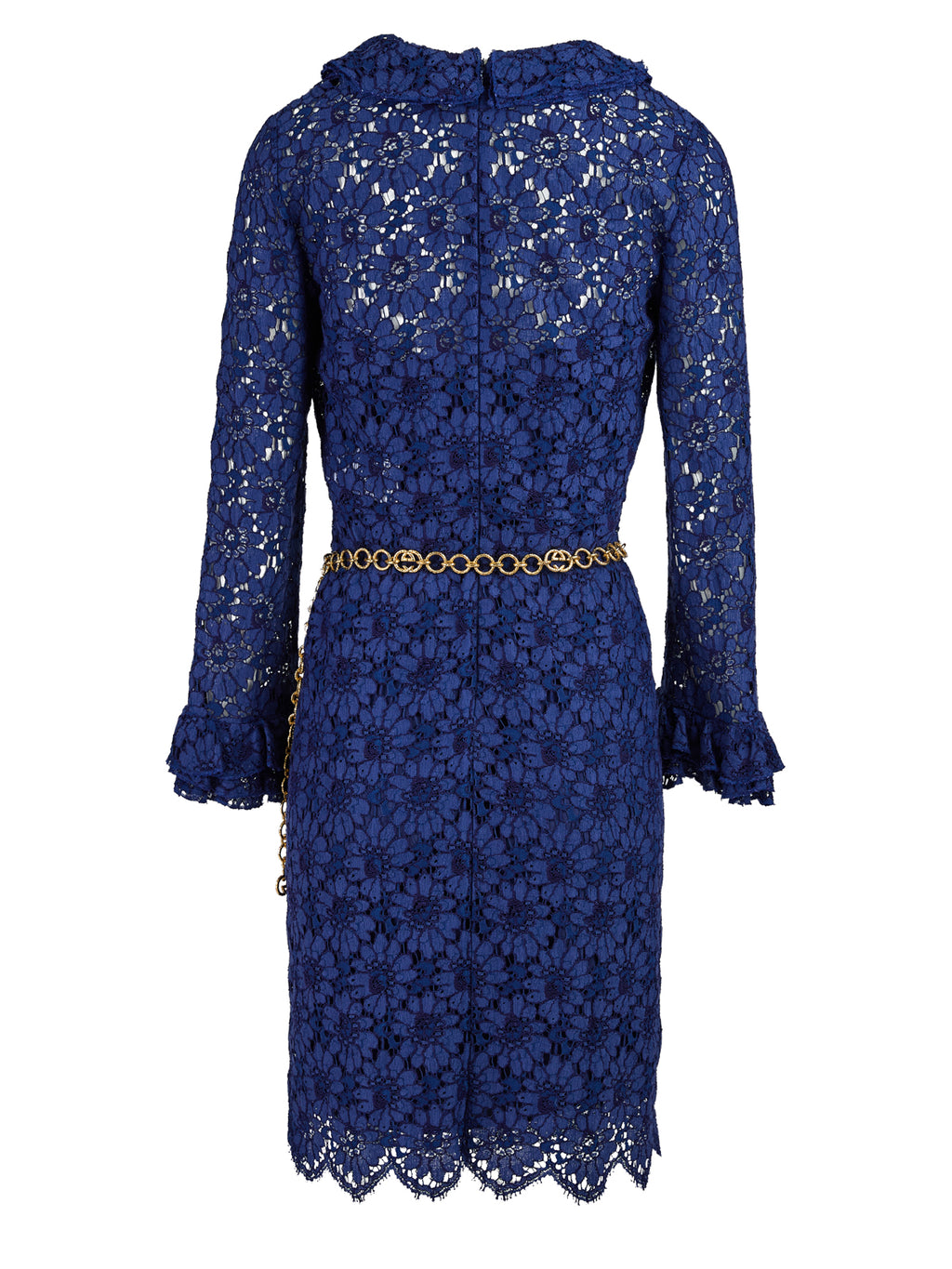 Gucci Blaues Kleid aus Viskose und Baumwolle, mittellang
