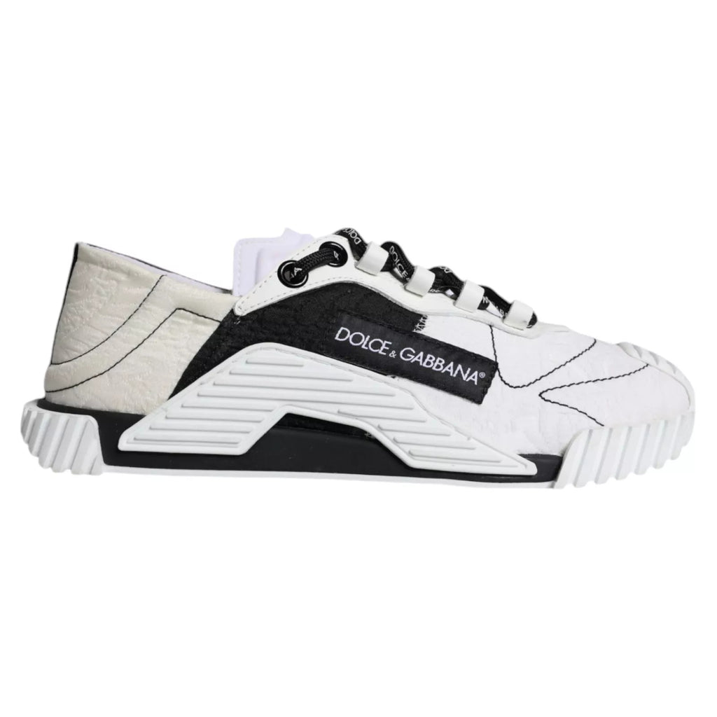 Dolce & Gabbana Weiß Schwarz Low Top NS1 Turnschuhe Schuhe