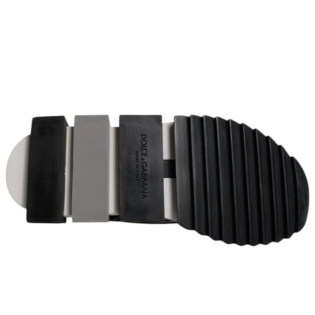 Dolce & Gabbana Weiß Schwarz Slip On Sorrento Sneakers Schuhe