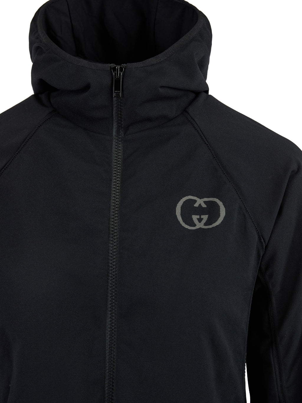 Gucci Schwarzes Polyamid-Kapuzen-Sweatshirt