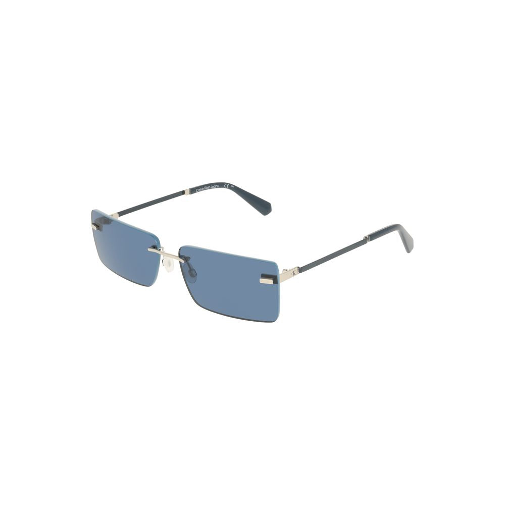 Calvin Klein Blaue Metall-Sonnenbrille für Frauen