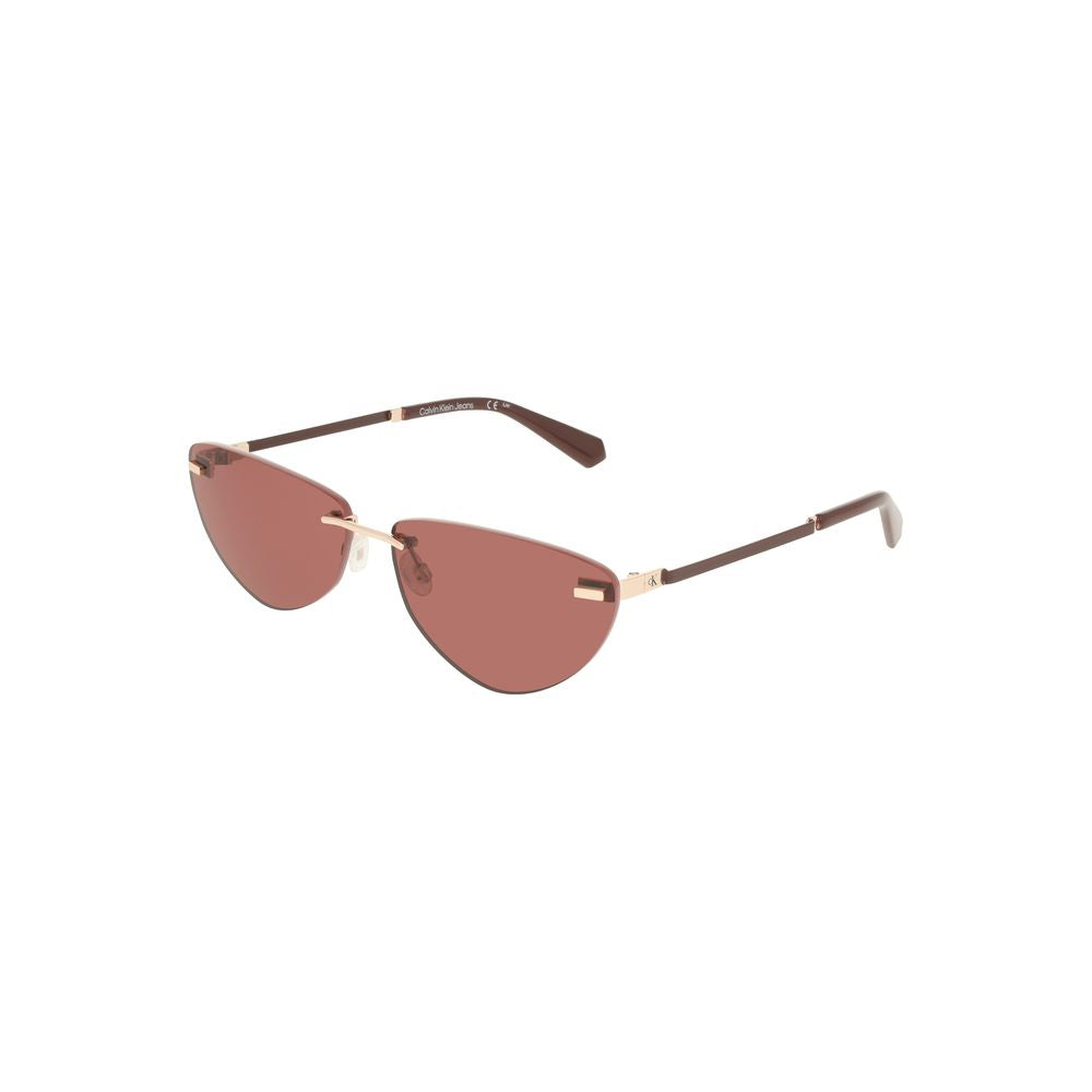 Calvin Klein Rosa Metall Damen Sonnenbrille