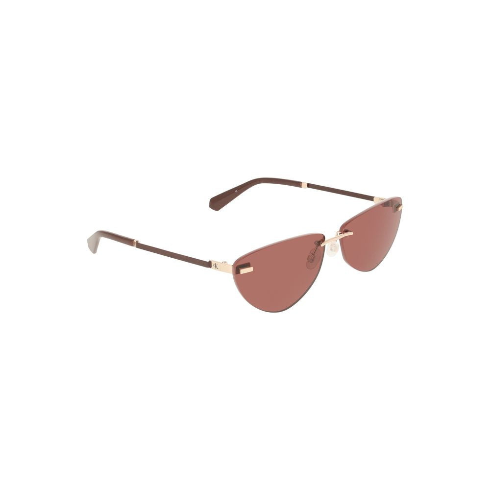 Calvin Klein Rosa Metall Damen Sonnenbrille