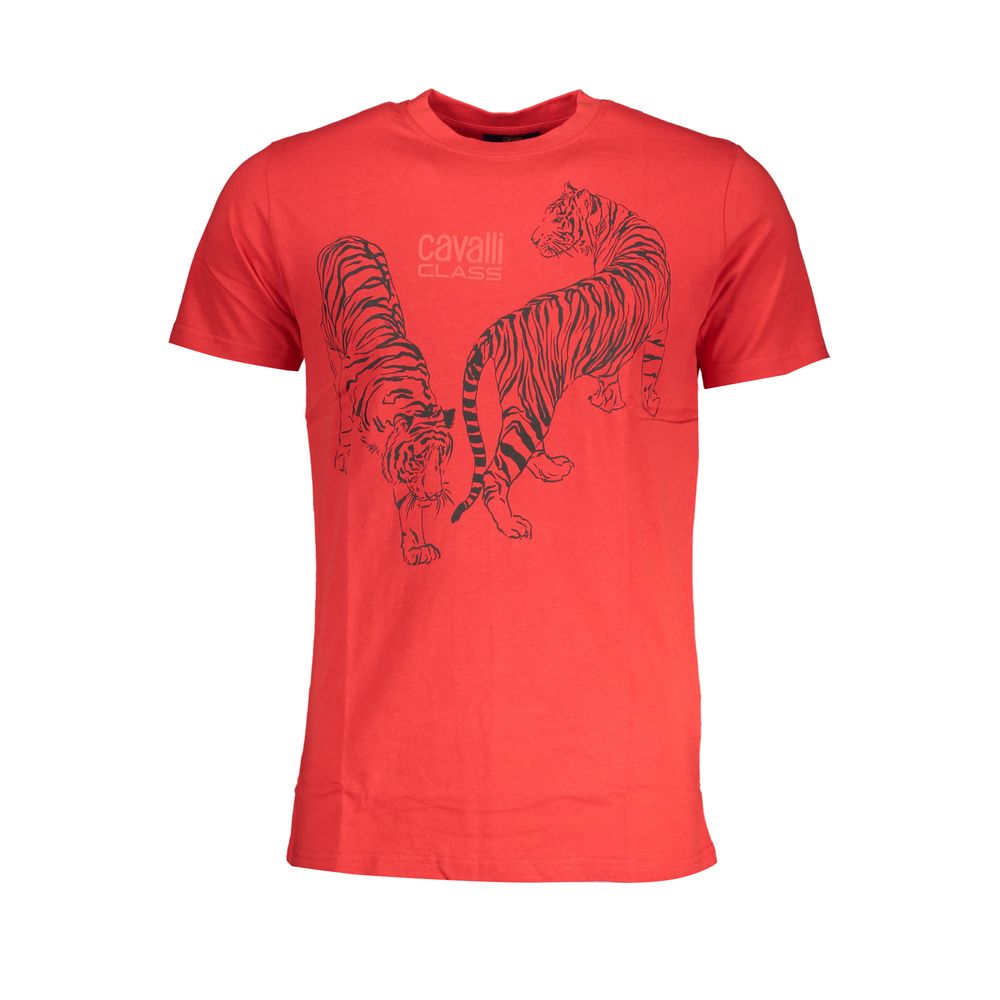 Cavalli Class T-Shirt aus roter Baumwolle