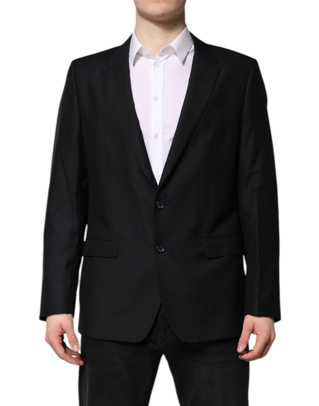 Dolce & Gabbana Donkerblauwe MARTINI Wollen Blazer Jas
