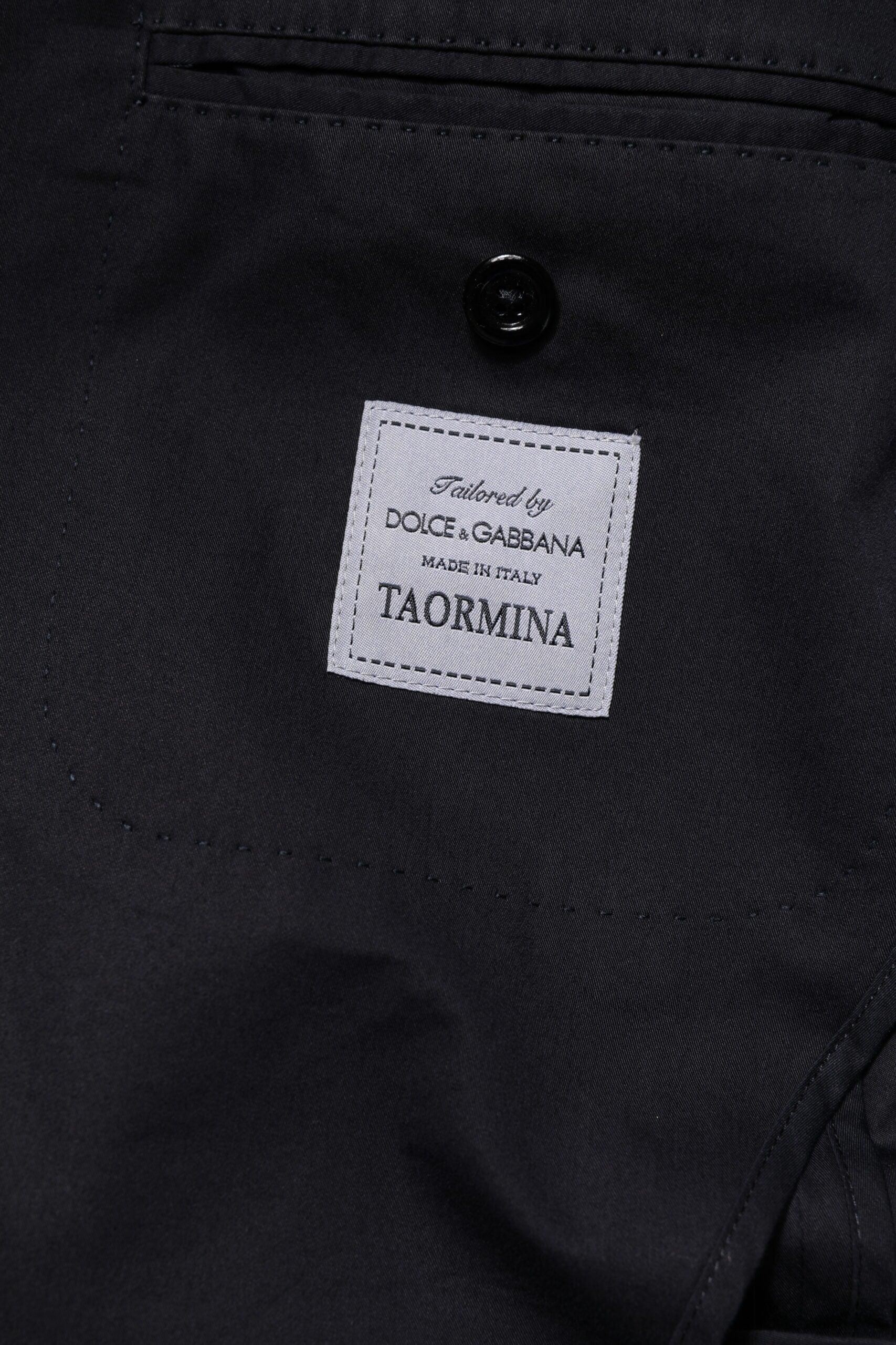 Dolce & Gabbana Dunkelblauer TAORMINA Baumwoll-Blazer Anzugjacke