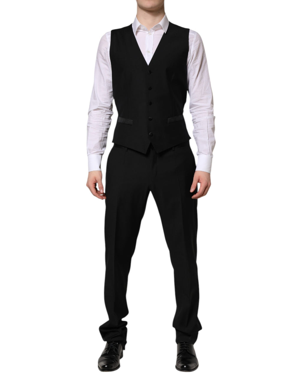 Dolce & Gabbana Schwarzer MARTINI Anzug mit Kristallverzierung 3tlg.