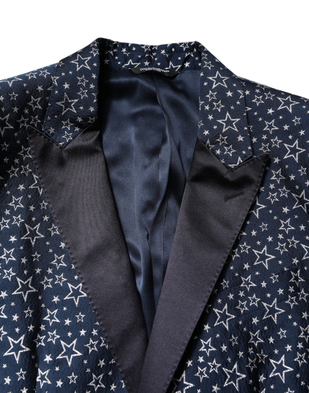 Dolce & Gabbana Blauw MARTINI Ster Jacquard 3-delig Pak