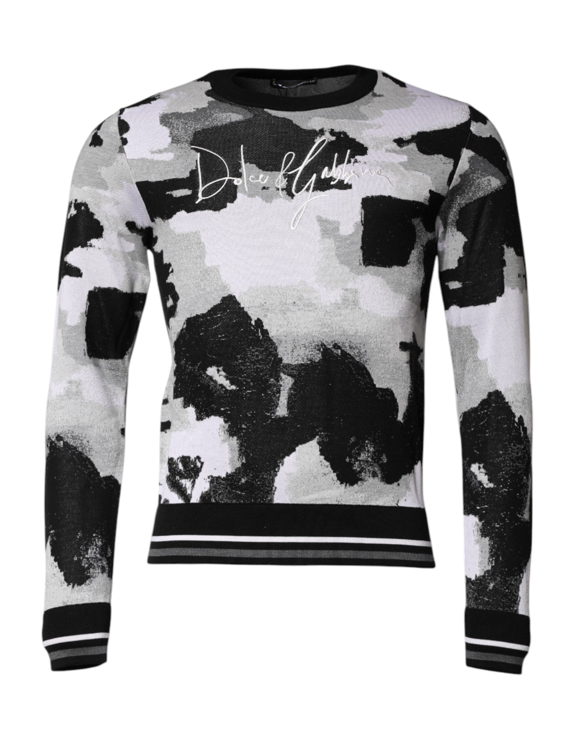 Dolce & Gabbana Multicolor Logo Rundhals-Pullover