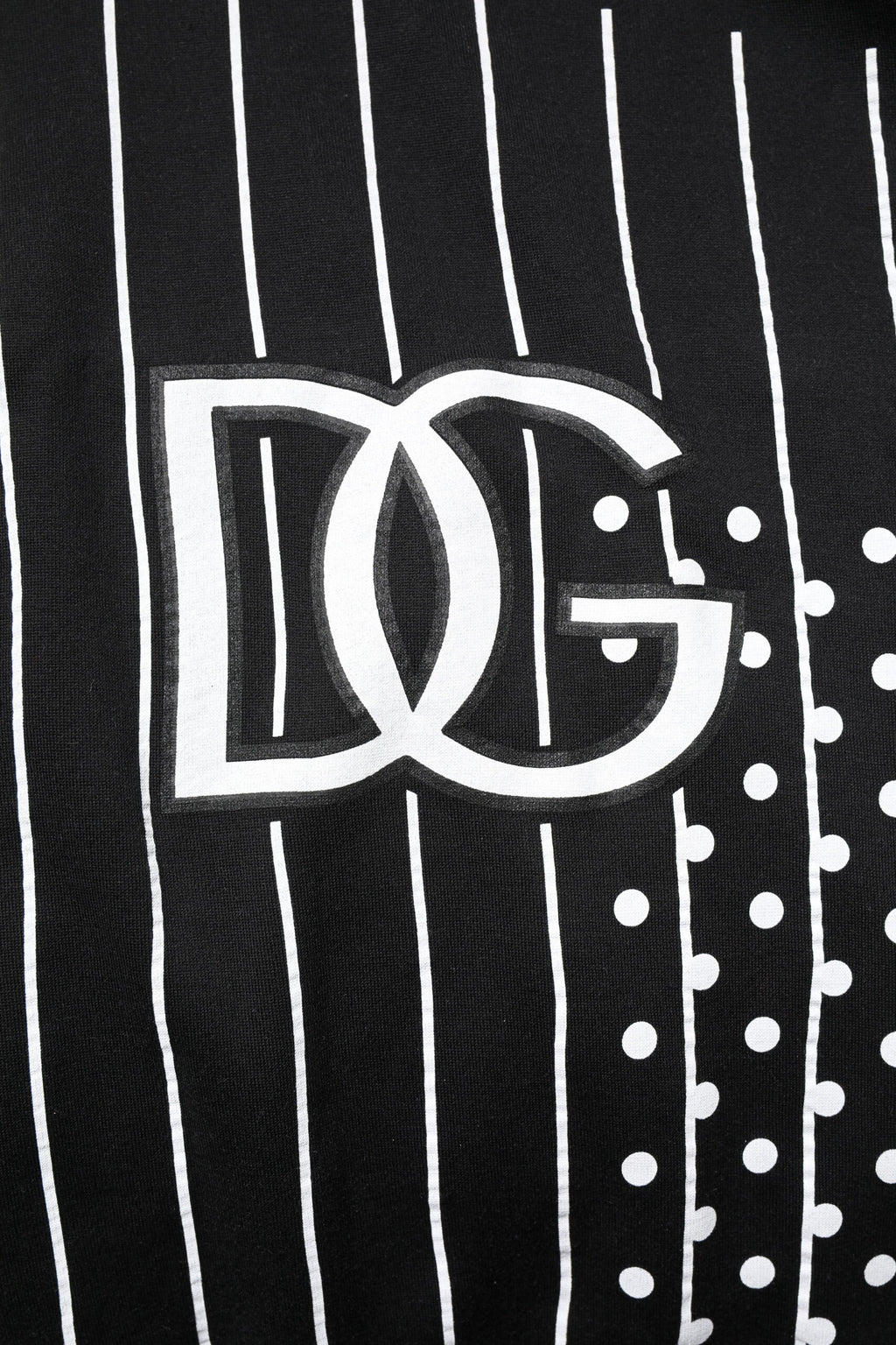 Dolce & Gabbana Schwarz-weiß gestreiftes Sweatshirt mit Kapuze Pullover