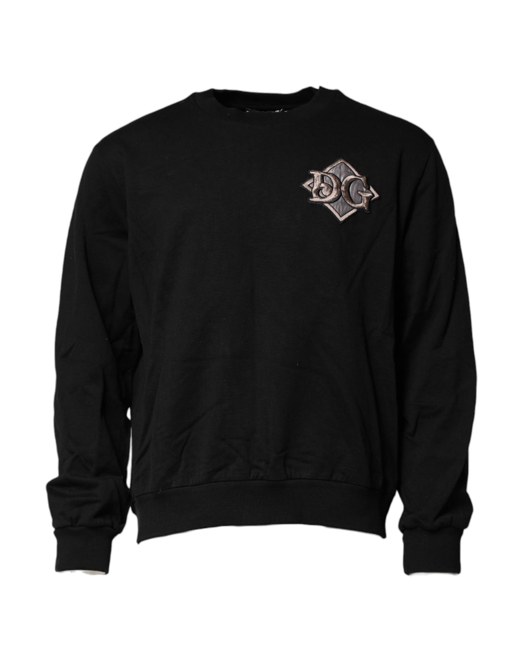 Dolce & Gabbana Schwarzes Sweatshirt mit Logo-Stickerei Pullover