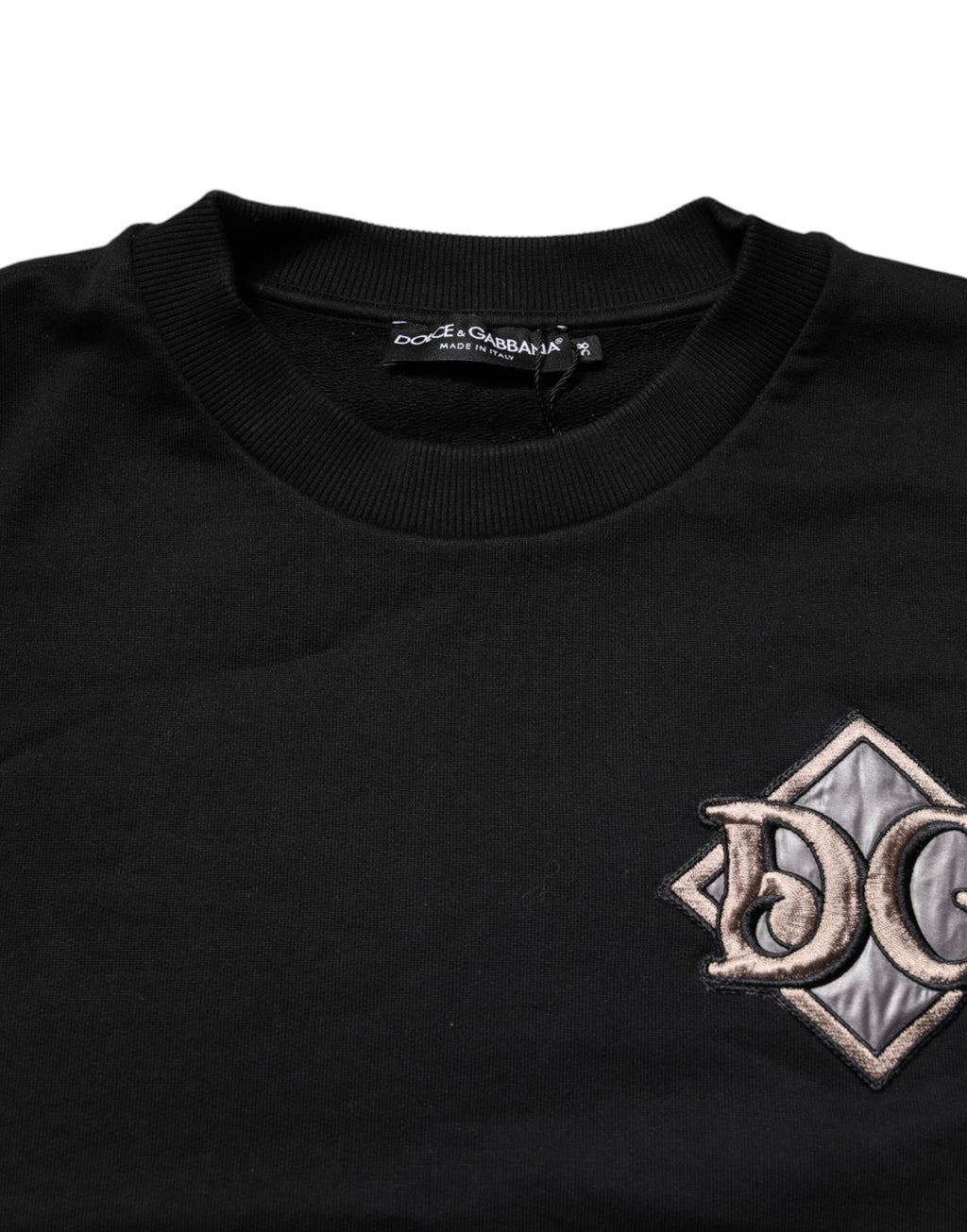 Dolce & Gabbana Schwarzes Sweatshirt mit Logo-Stickerei Pullover