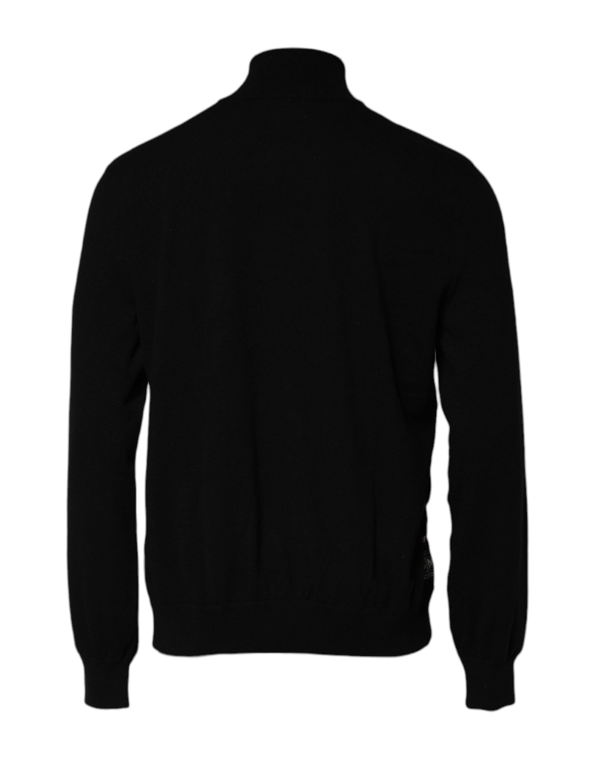 Dolce & Gabbana Schwarzer weißer Bandana Print Pullover mit Reißverschluss