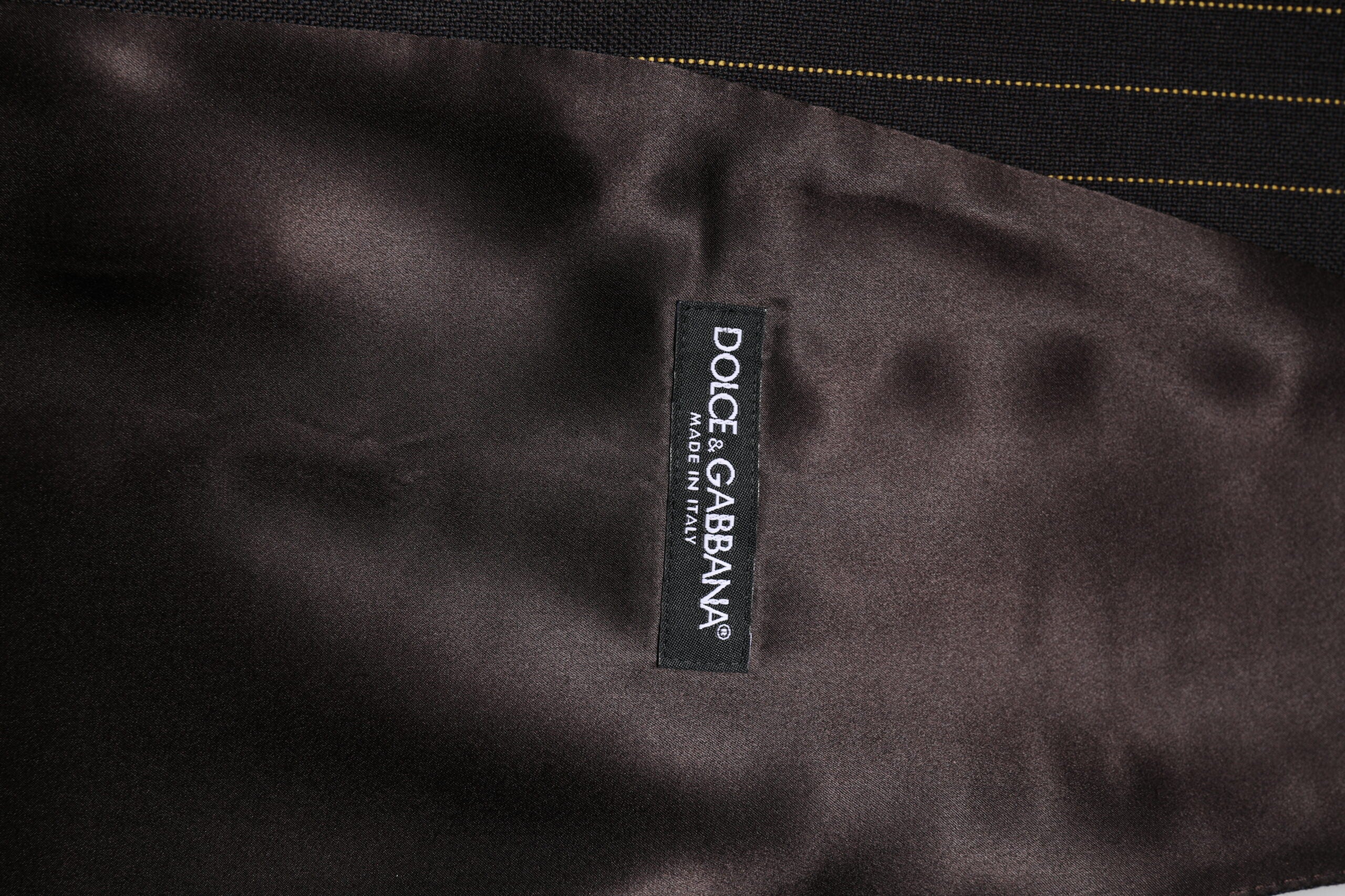 Dolce & Gabbana Schwarz gestreift Wolle Formal Herren Weste Weste