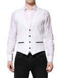Dolce & Gabbana Witte Jurk met Pailletten Formeel Gilet