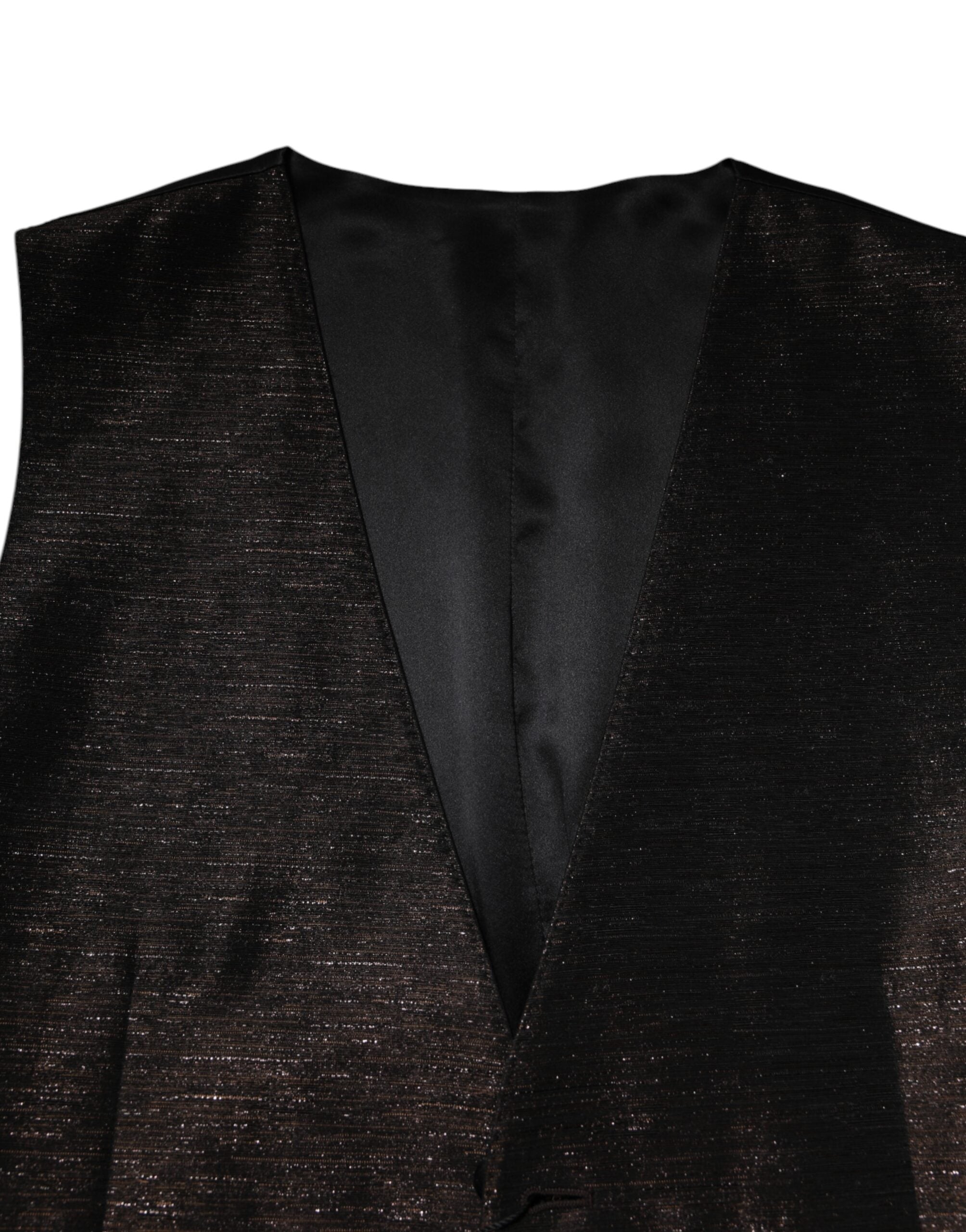 Dolce & Gabbana Dunkelbraun Kleid Formal Männer Weste Weste