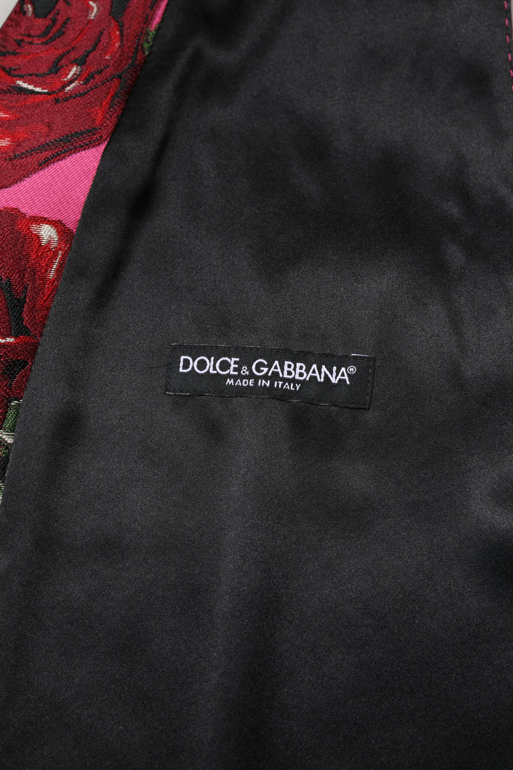 Dolce & Gabbana Roze Gebloemde Satijnen Formele Heren Gilet