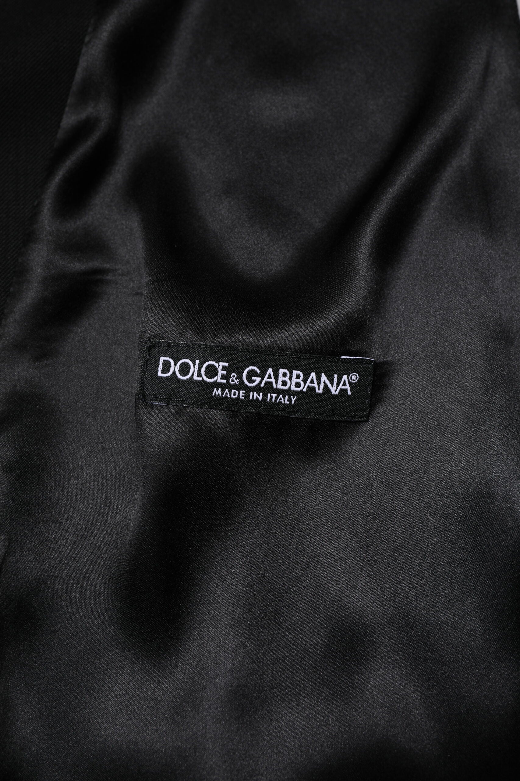 Dolce & Gabbana Schwarz Wolle Kleid Formal Männer Weste Weste