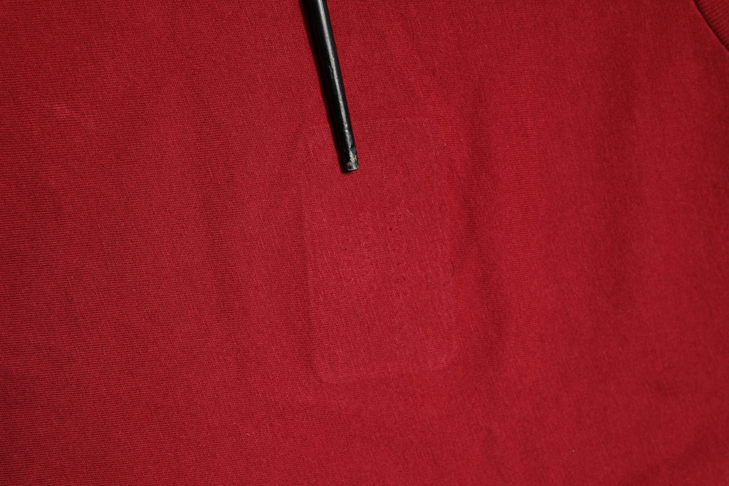 Dolce & Gabbana Rotes Baumwoll-T-Shirt mit kurzen Ärmeln und Rundhalsausschnitt