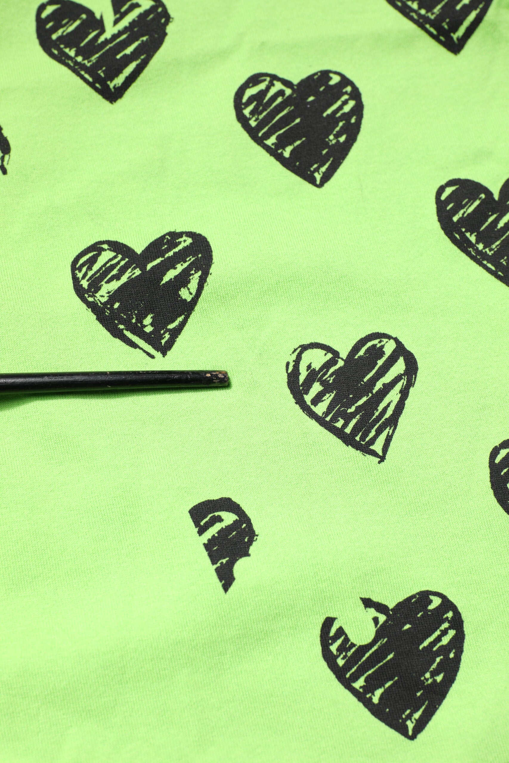 Dolce & Gabbana Grünes Herz T-Shirt mit Rundhalsausschnitt aus Baumwolle