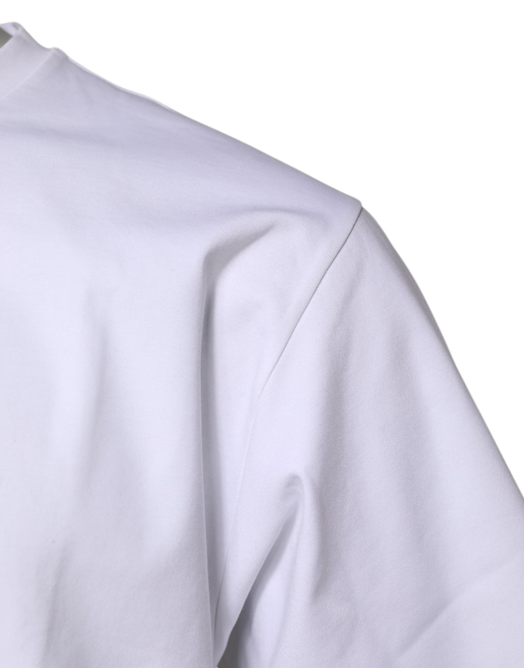 Dolce & Gabbana Weißes Baumwoll-T-Shirt mit kurzen Ärmeln und Rundhalsausschnitt