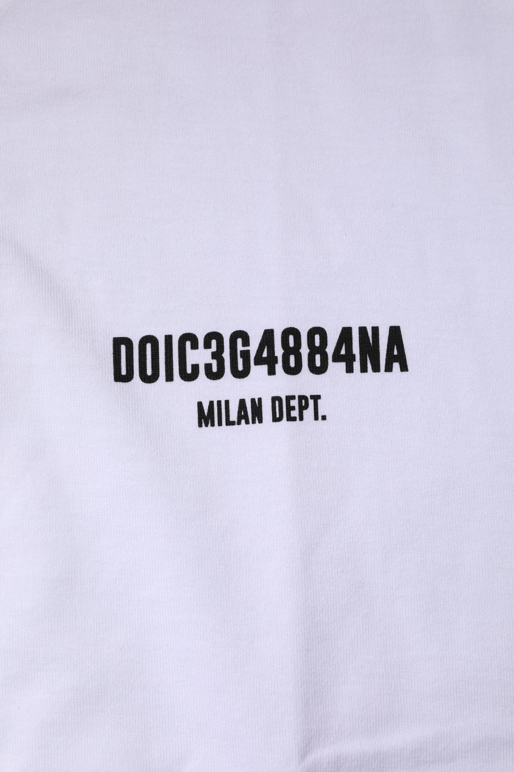 Dolce & Gabbana Weißes T-Shirt mit Rundhalsausschnitt und Logodruck aus Baumwolle