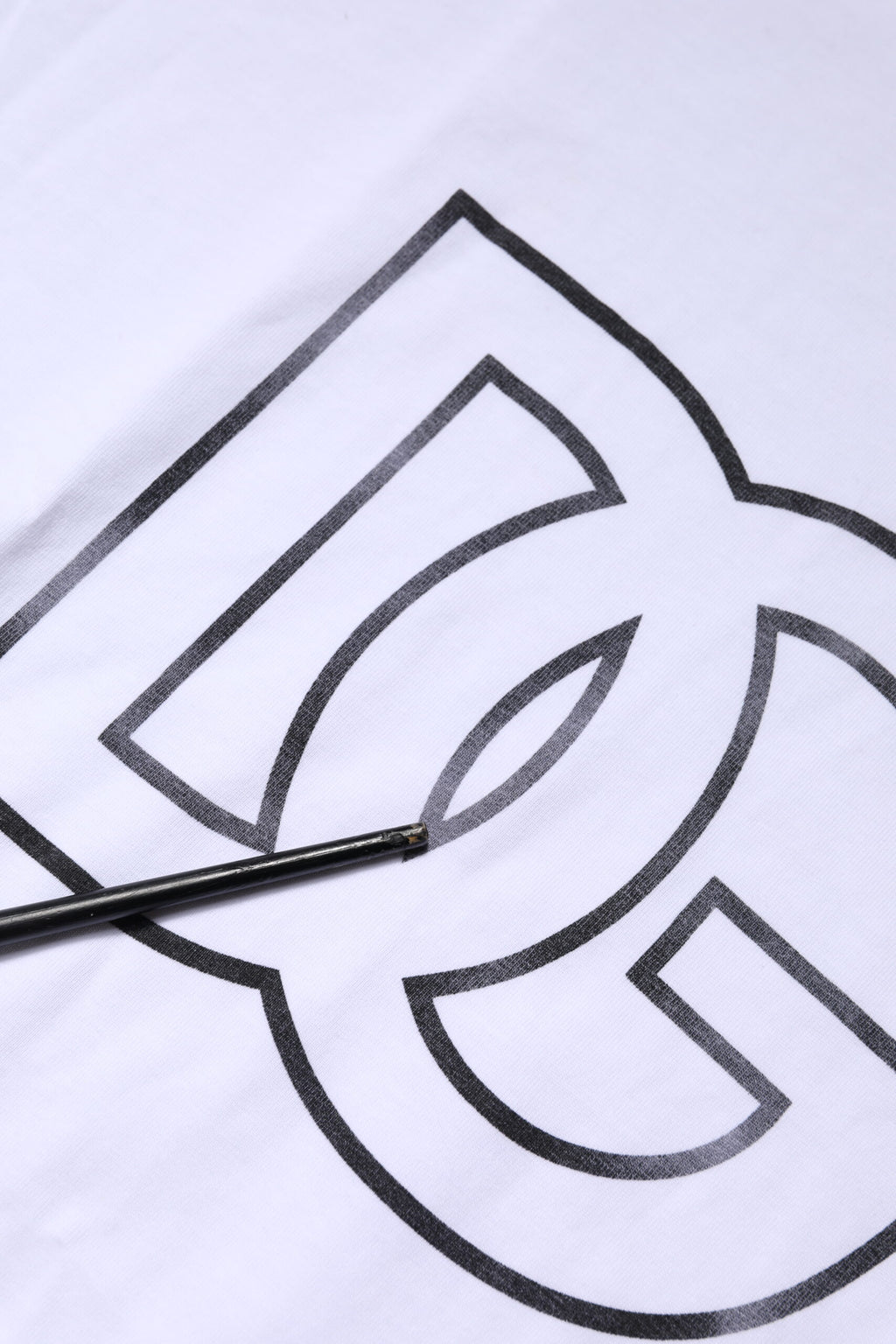 Dolce & Gabbana Weißes DG Logo Print Kurzarm-T-Shirt