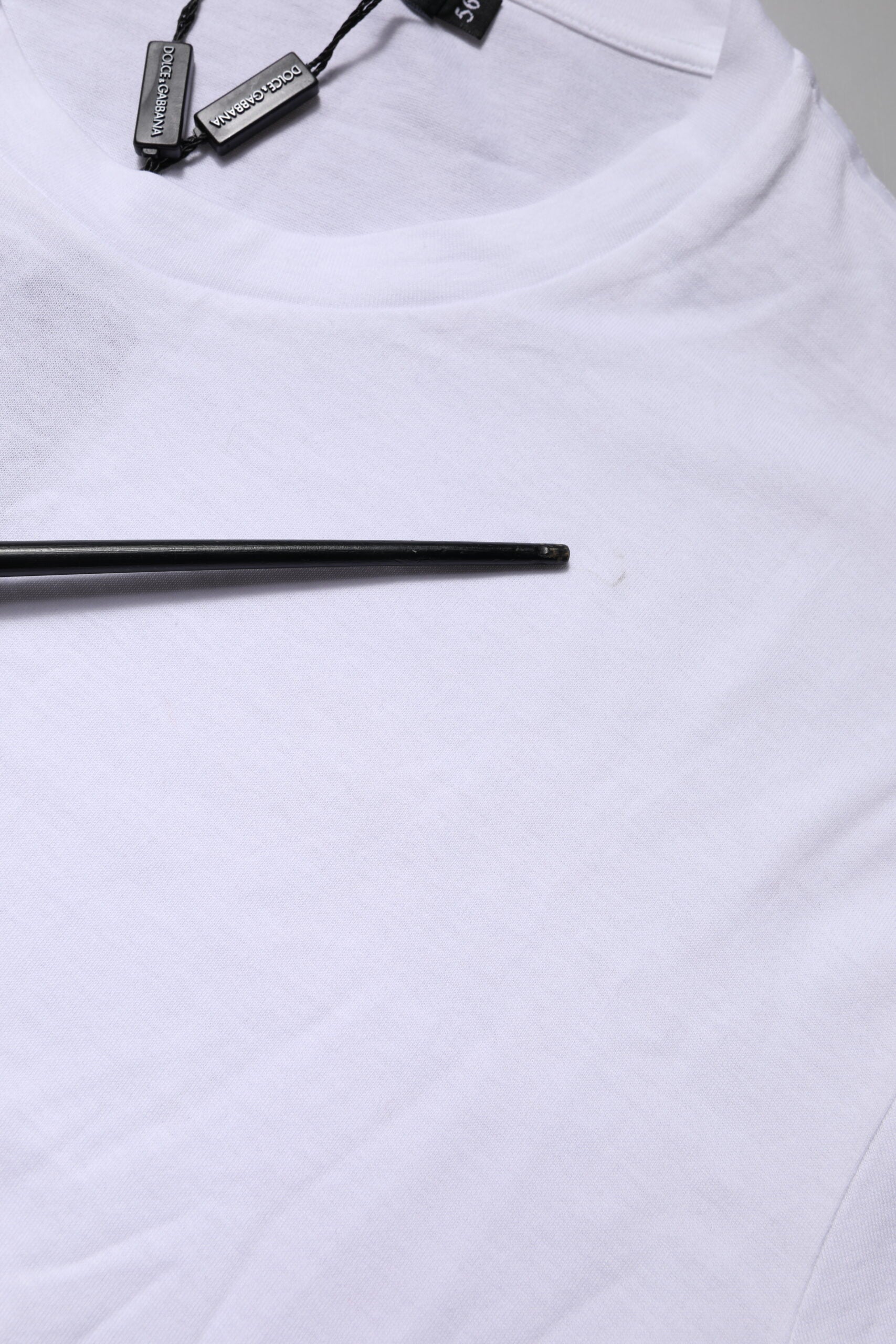 Dolce & Gabbana Weißes DG LOVE Patch-T-Shirt mit kurzen Ärmeln