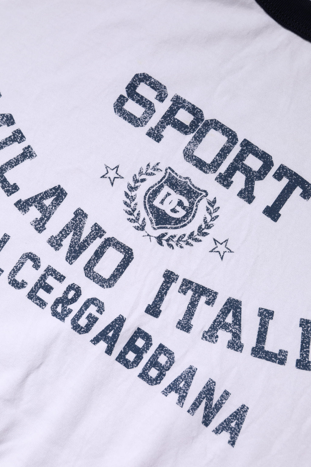 Dolce & Gabbana Weißes DG Logo Print Kurzarm-T-Shirt